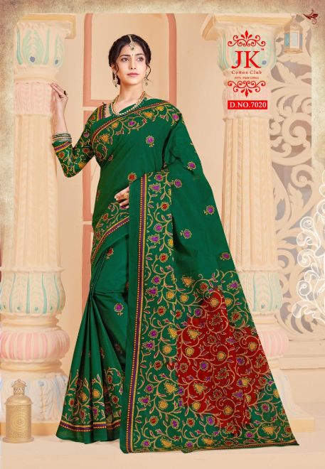 Jk Tulsi 7 Regular Wear Pure Cotton Printed Designer Saree Collection